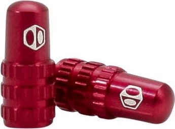 Pair of Red Valve Box One Tips Presta