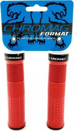 Poignées de Vélo Verrouillables Chromag Format Single Clamp Grips Rouge