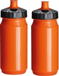 Bouteille d'eau 2 x 550 ml Orange Noir Bidon
