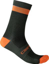 Castelli Alpha 18 Sokken Khaki / Oranje