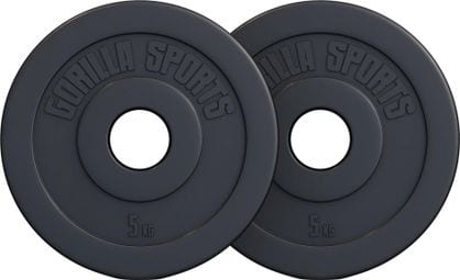 Disques Olympiques en plastique - 50/51mm | De 1 25 KG à 15 KG et disponible en lot - Poids : 2 x 5 KG