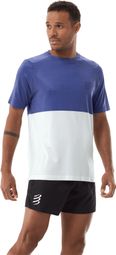 Compressport Performance Kurzarm-Trikot Blau/Weiß Herren