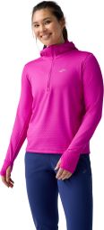 Haut thermique à capuche Brooks Notch 3.0 Rose Femme