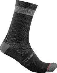 Paire de Chaussettes Castelli Alpha 18 Noir / Gris