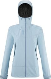 Wasserdichte Jacke für Frauen Millet Mungo II Gore-Tex Hellblau