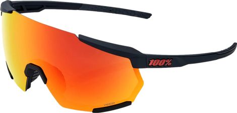 100% Occhiali Racetrap 3.0 - Soft Tact Black - Lenti Hiper Red Multilayer