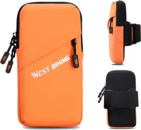 Brassard de Sport pour smartphone Running Fitness - orange