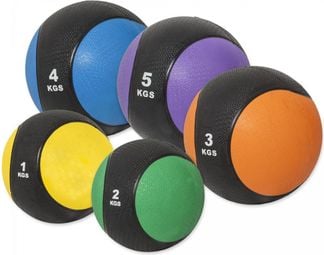 Médecine balls en caoutchouc - De 1 à 10 KG - Poids : LOT DE 15 KG