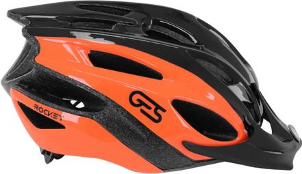 CASQUE VELO ADULTE GES VTT ROCKET NOIR-ORANGE TAILLE 54-58 AVEC VISIERE ET SYSTEM QUICK LOCK (VENDU EN BOITE)