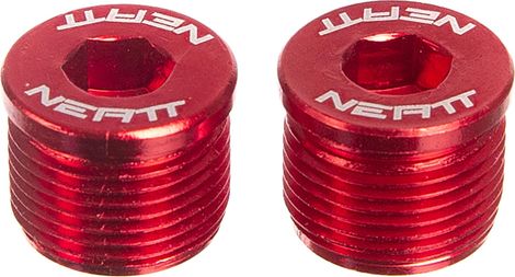 Neatt Attack V2 / Oxygen V2 Red Pedal Axle Covers (x2)