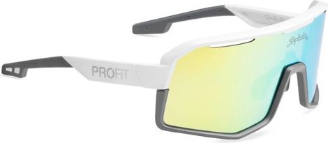 Spiuk Profit V3 Unisex Zonnebril Wit/Grijs - Gele glazen