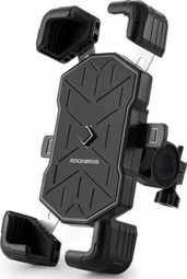 Rockbros Support vélo fixation guidon pour téléphone de 4 5 à 7 2 pouces - noir