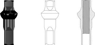 Sapim dubbele vierkante aluminium spaaknippel 16 mm zwart
