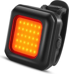 Lampe de sécurité LED pour vélo - Feu arrière noir / Lumière rouge