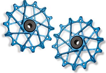 Paar Garbaruk Derailleurwieltjes voor Shimano 12v Blauw