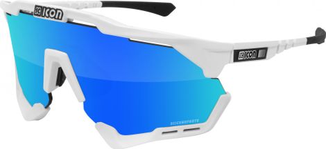 Lunettes SCICON Aeroshade XL Blanc Brillant / Bleu Miroir