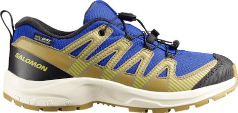 Zapatillas Trail Salomon XA Pro V8 Waterproof Azul/Caqui Niño