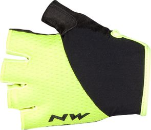 Pair of Short Gloves Northwave Fast Yellow / Black