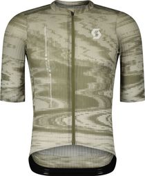 Maillot Manches Courtes Scott Ultd. SL Blanc/Vert Homme