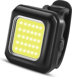 Lampe de sécurité LED pour vélo - Feu avant noir / Lumière blanche