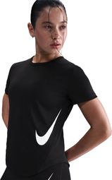Nike Tempo Swoosh Run Kurzarmtrikot Schwarz Frau