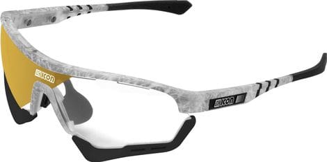 Scicon Sports Aerotech SCN XT Photochromic XL Lunettes De Soleil De Performance Sportive (Miroir De Bronze Photocromique Scnxt/Matt Gelé)