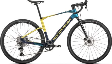 Vélo de Gravel Electrique Mondraker Dusty R Sram Apex 12V 350Wh 700mm Bleu/Jaune 2025