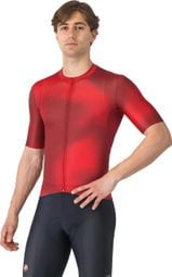 Maillot à Manches Courtes Castelli Vortice Homme Rouge