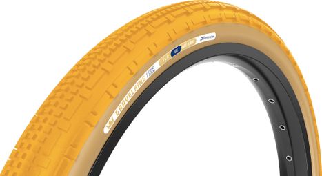 Pneu Gravel Panaracer GravelKing SK 700 mm Tubeless Ready Souple ZSG Gravel Compound BeadLock TuffTex Jaune Flancs Beiges