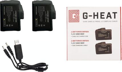 Batterie G-Heat BATV01 Pour Vestes Chauffantes - 10000mAh, 5V, Autonomie Jusqu'à 7h, Rechargeable