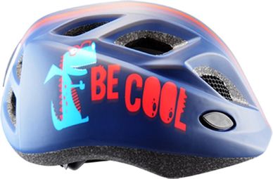 CASQUE + BIDON ENFANT POLISPORT S JUNIOR BE COOL BLEU MAT IN MOLD AVEC REGLAGE OCCIPITAL 5