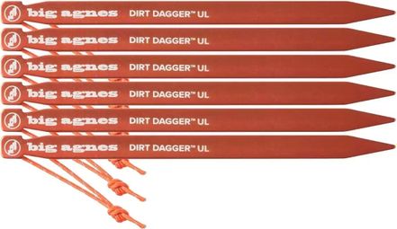 Piquetas Big Agnes Dirt Dagger UL Rojas (x6)