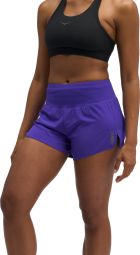 Pantaloncini Hoka Glide 3,5 pollici viola da donna