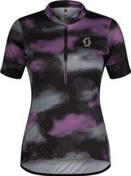 Maillot Manches Courtes Scott Endurance 10 Noir/Violet Femme