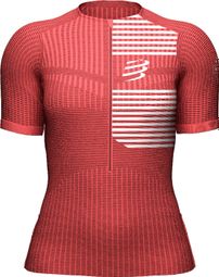 Maglia a maniche corte Compressport Tri Postural - Donna Corallo