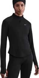 Dames Nike Tempo Swoosh Run Zwart 1/4 Zip Top