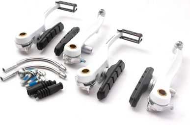 Kit V-brake BMX avant et arrière KHE PROMAX blanc