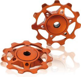 XLC PU-A02 pulleys from 8 to 11V Orange