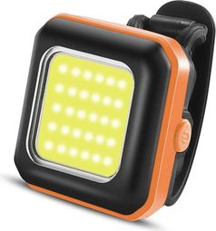 Lampe de sécurité LED pour vélo - Feu avant orange / Lumière blanche