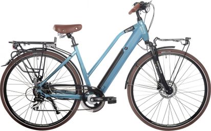 Bicicleta eléctrica urbana Bicyklet Camille Shimano Acera/Altus 8S 504 Wh 700 mm Azul