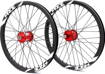 Roues Carbone Pro Pride Wave Mat Moyeu Pride Control Rouge 36h