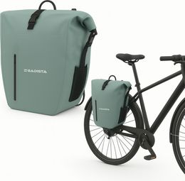 Sacoche Vélo 2-en-1 GADISTA 25L Sauge – Porte-Bagage Etanche TPU Bandoulière PC 17 Pouces