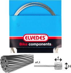 Câble de transmission Elvedes 3000mm 1x19 Stainless Ø1 1mm avec tête N Ø4x4