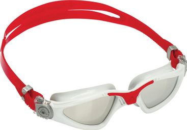 Lunettes de bain Aquasphere Kayenne Gris/Rouge - Verres Miroir Argent