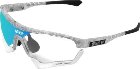 Scicon Sports Aerotech SCN XT Photochromic XL Lunettes De Soleil De Performance Sportive (Miroir Bleu Photochromique Scnxt/Matt Gelé)