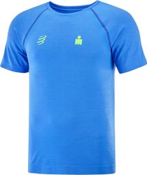 Kurzarmshirt Compressport IronMan Seaside Blau