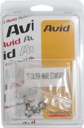 Jeu de vis pour frein à disque +rondelles calage+standard t25 étoile titane Avid