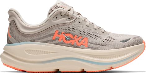 Chaussures Running Hoka Bondi 9 Gris/Corail Femme