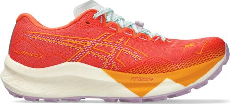 Chaussures Trail Asics FujiSpeed 3 Orange/Bleu Femme