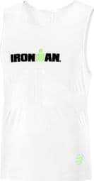 Camiseta de Tirantes Comporessport IronMan Seaside Blanca